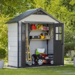 Oakland 754 Shed 7.5x4Ft - Grey - Image 3