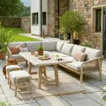 Cora corner set with 2 stools and table
