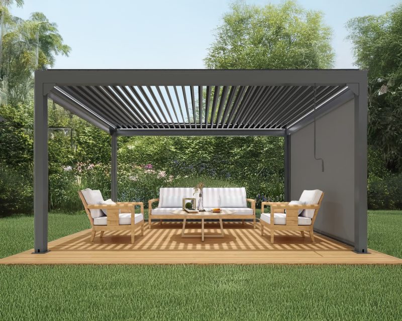 Venetian Gazebo incl side blind 2.58x3m